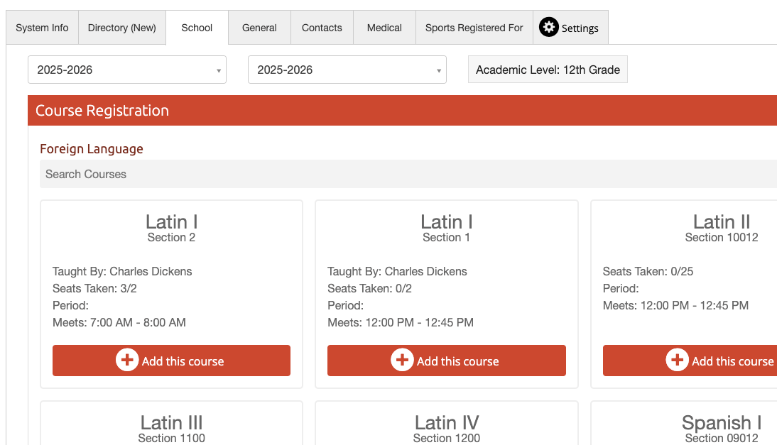 Course Registration - Overview