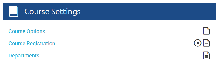 Course Settings Overview